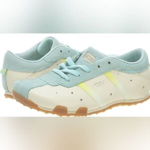 Kids' Diesel Light Blue and Cream Sneakers Size 10